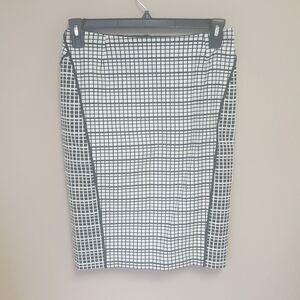 ‎LAFAYETTE 148 Black White Printed Skirt - Size 10